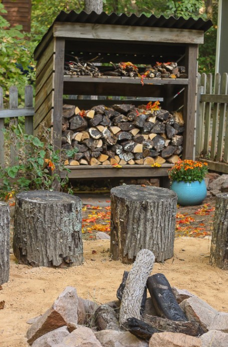 A WOOD STORAGE SHED