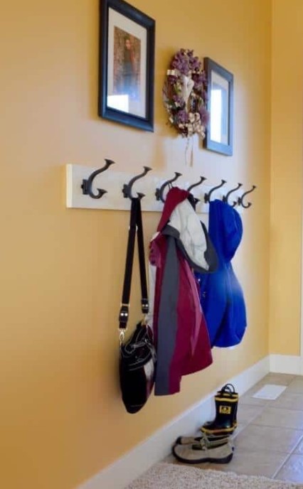 An Easy Wall Mounted Idea With Hooks