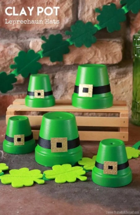 Clay Pot Leprechaun Hats