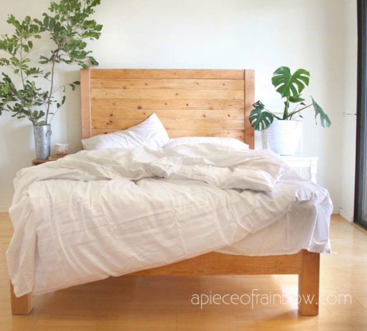 DIY Bed Frame Wood Headboard 1500 Look for 100