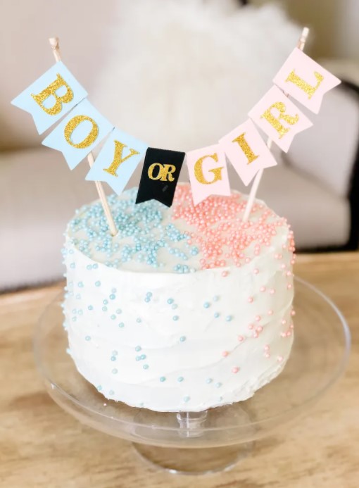 DIY CANDY FILLED GENDER REVEAL CAKE