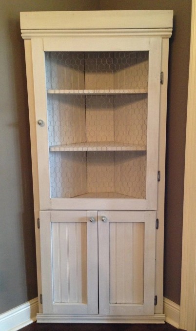 DIY Corner Hutch