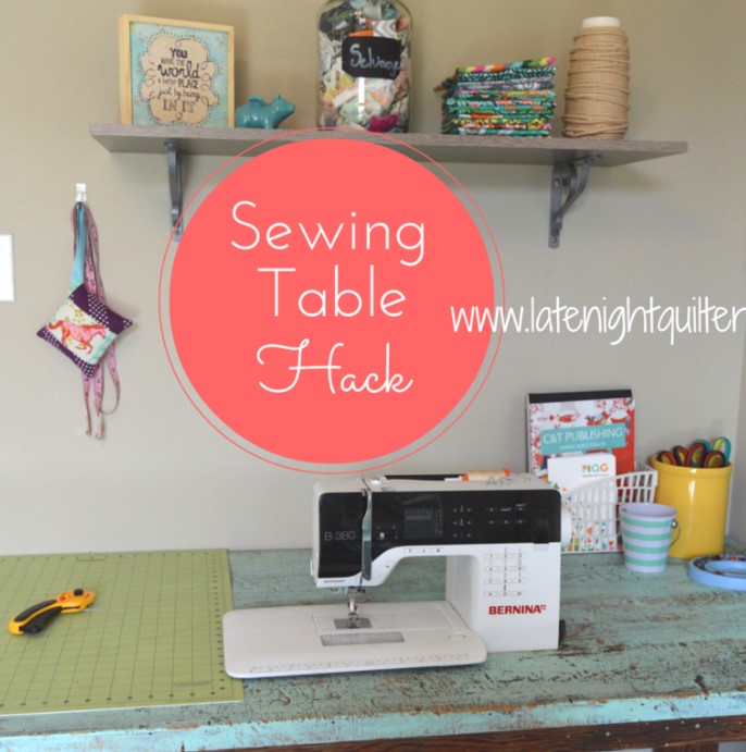 DIY Drop In Sewing Table Hack