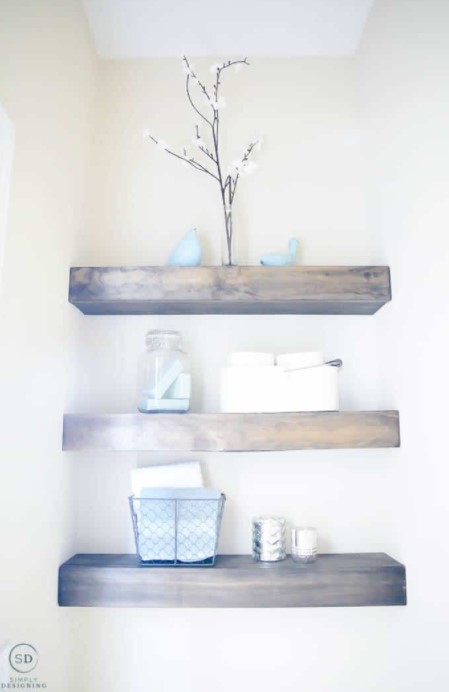 DIY FLOATING SHELVES