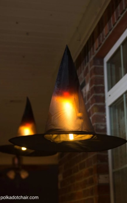 DIY Floating Witch Hat Luminaries