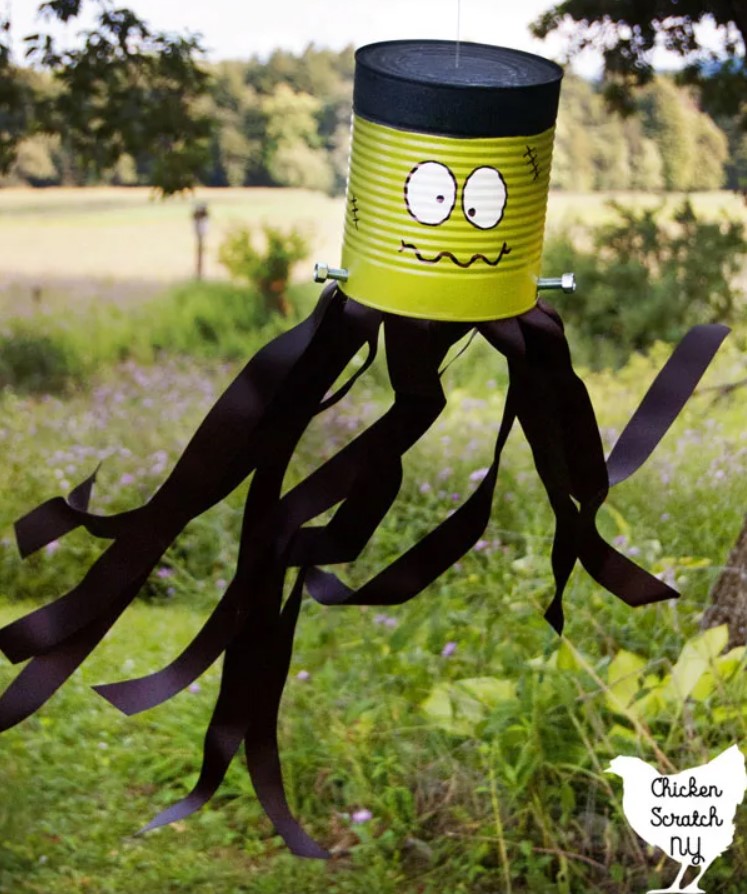 DIY Frankenstein Windsock for Halloween Decoration