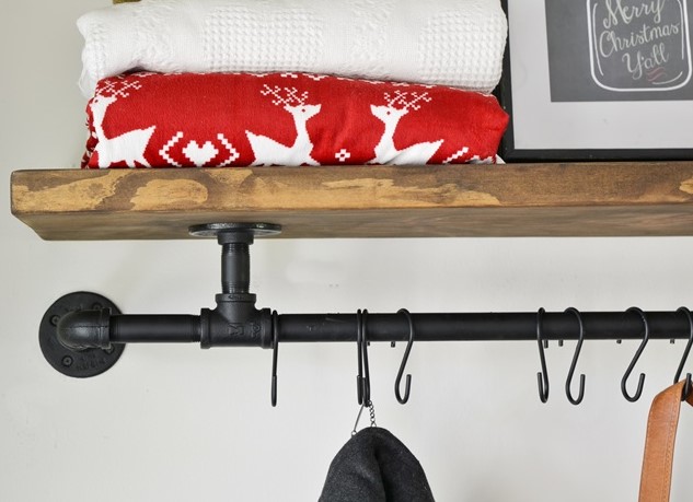 25 Best DIY Clothes Rack Ideas (Simple & Affordable) – DIY Industrial Coat Rack DIY Industrial Coat Rack
