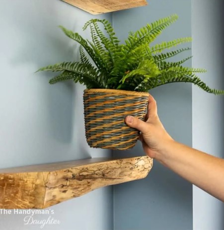 DIY Live Edge Floating Shelves