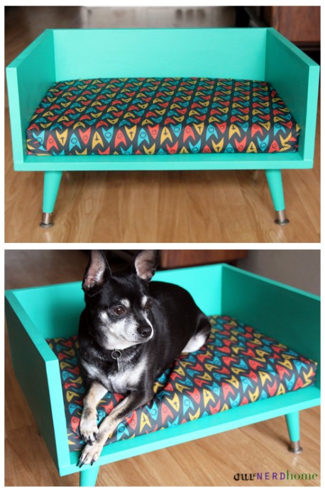 25 Comfortable DIY Dog Bed Ideas for Your Fur Baby – DIY Mid Century Style Pet Bed – with a Touch of Star Trek DIY Mid Century Style Pet Bed – with a Touch of Star Trek