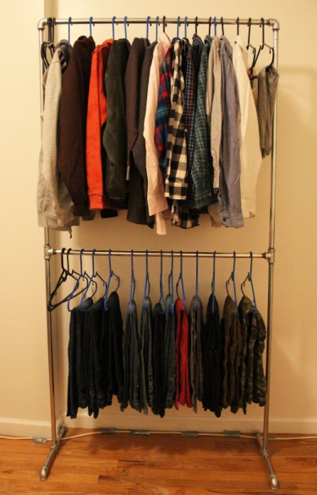 25 Best DIY Clothes Rack Ideas (Simple & Affordable) – DIY Pipe Clothing Rack DIY Pipe Clothing Rack