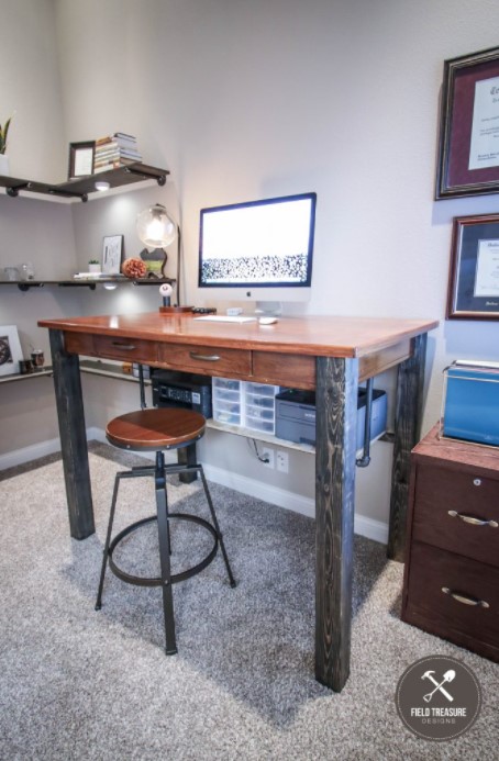 25 DIY Standing Desk Plans for Healthy & Productive Work – DIY Standing Desk Modification DIY Standing Desk Modification