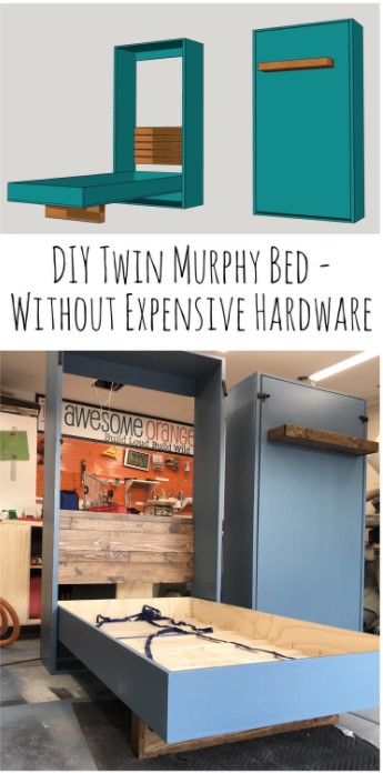 25 DIY Murphy Bed Design Ideas (with Free Plans) – DIY Twin Murphy Beds Without Expensive Hardware 1 DIY Twin Murphy Beds Without Expensive Hardware 1