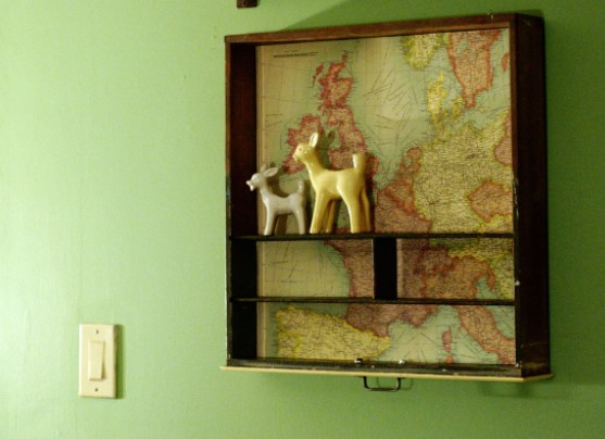 DRAWER REPURPOSED INTO A MAP SHELF 1