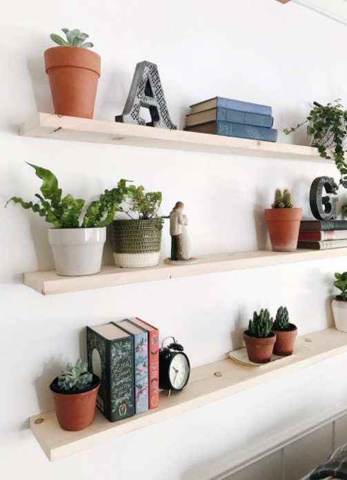 EASY DIY FLOATING SHELVES WE BUILT FOR FREE