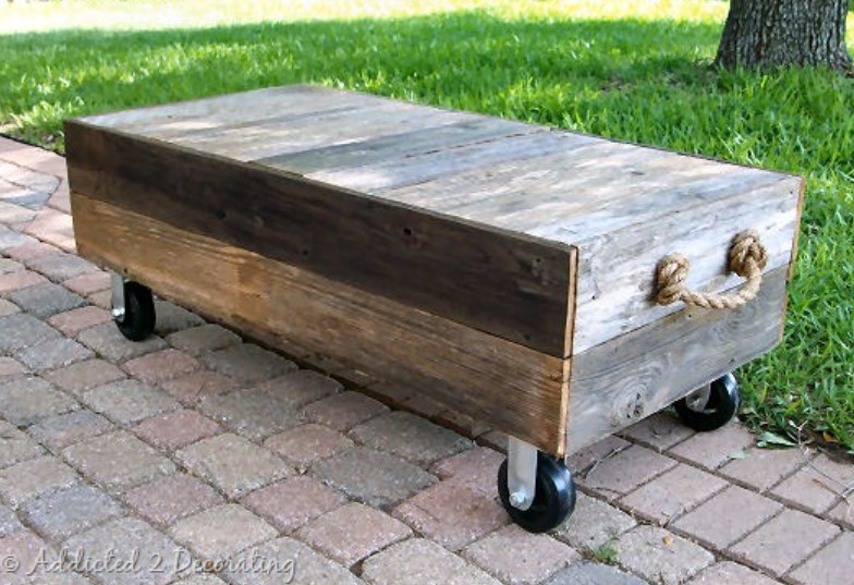 25 Best DIY Coffee Table Ideas Ideas with Free Plans – Factory Cart Style Coffee Table Factory Cart Style Coffee Table