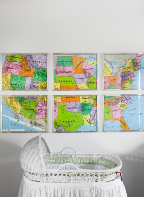 25 DIY Wall Art Ideas to Spruce Up Your Awkward Space – Fragmented Map Art Project 1 Fragmented Map Art Project 1
