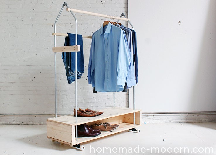25 Diy Clothes Rack Ideas You Can Build, Diy Garment Rack
