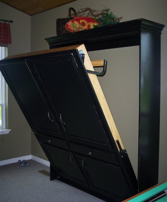 25 DIY Murphy Bed Design Ideas (with Free Plans) – Genius DIY Murphy Bed 1 Genius DIY Murphy Bed 1
