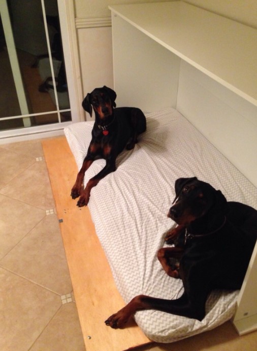 Ikea Hack SIDE MURPHY BED dog bed 1