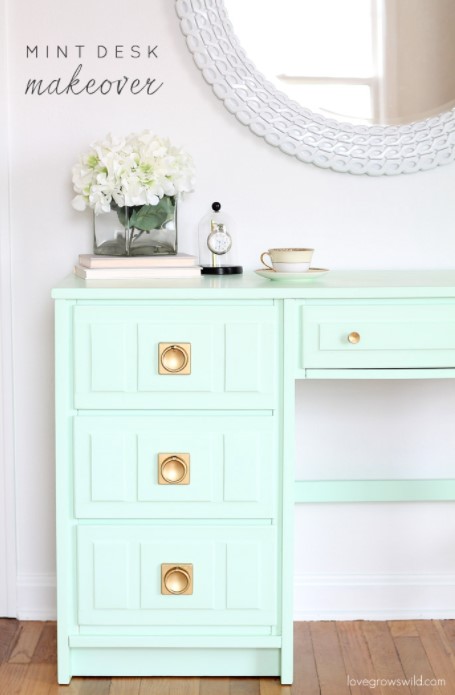 25 DIY Vanity Table Ideas for Your Personal Beauty Space – MINT DESK MAKEOVER MINT DESK MAKEOVER