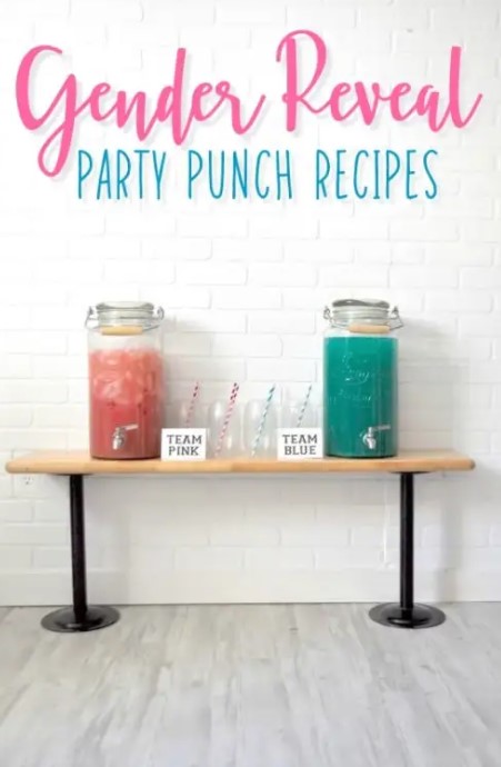 25 DIY Gender Reveal Party Ideas for a Memorable Celebration – PINK AND BLUE PUNCH RECIPE PINK AND BLUE PUNCH RECIPE