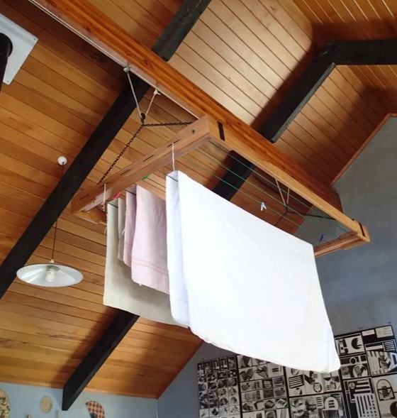 25 Best DIY Clothes Rack Ideas (Simple & Affordable) – Pulley controlled Clothes Drying Rack Pulley controlled Clothes Drying Rack