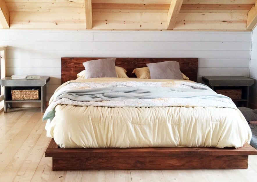 Rustic Modern 2x6 Platform Bed