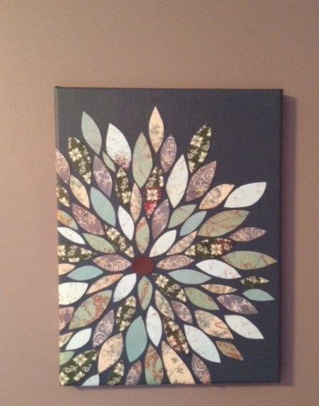 Scrapbook Flower Wall Art