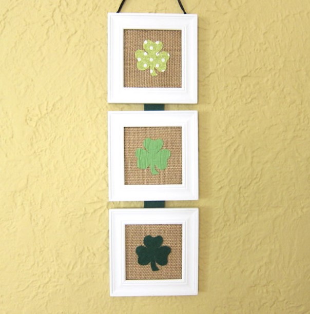 25 DIY St. Patrick's Day Decoration Ideas – Easy & Simple – Shamrock Wall Hanging Shamrock Wall Hanging
