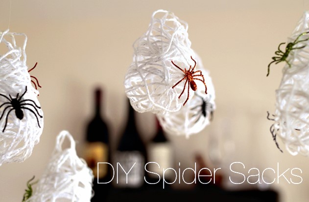 35 Best DIY Halloween Decoration Ideas for 2025 – Spider Sack Decor with the Kids Spider Sack Decor with the Kids