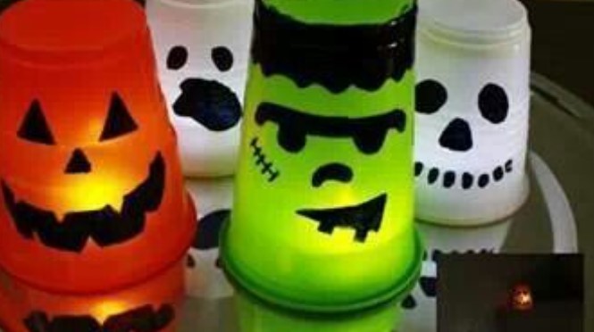 Spooky Halloween Candle Light Cups