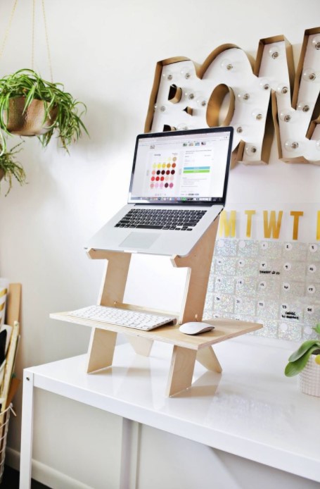 25 DIY Standing Desk Plans for Healthy & Productive Work – Tabletop Standing Desk DIY Tabletop Standing Desk DIY