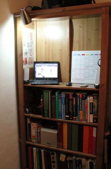 Turning a bookcase into a standing desk