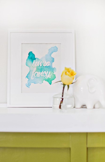 WATERCOLOR PHRASE ART DIY