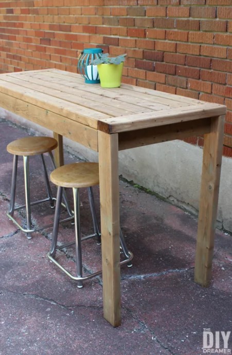 a 2×4 Outdoor Bar Table