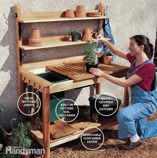 25 Best DIY Outdoor Furniture Ideas (with Free Plans) – a Cedar Potting Bench a Cedar Potting Bench