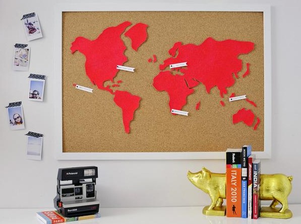 a Custom Corkboard World Map