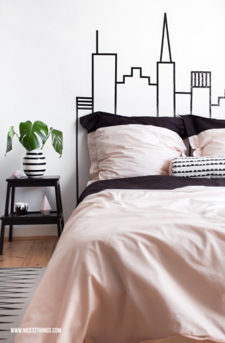 25 DIY Wall Art Ideas to Spruce Up Your Awkward Space – a DIY headboard for the bed 1 a DIY headboard for the bed 1