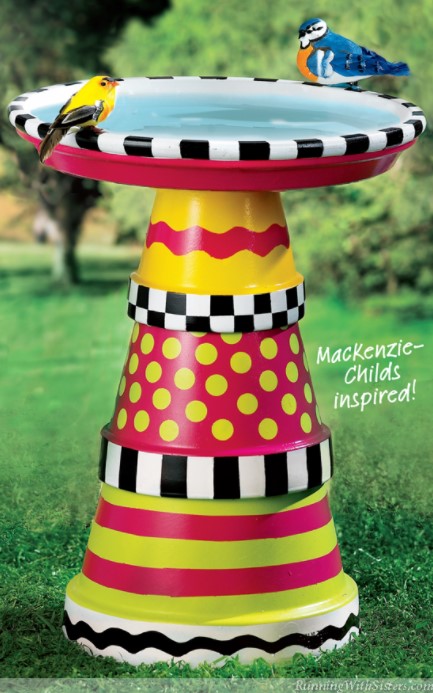 25 DIY Birdbath Ideas to Create A Bird-Watching Heaven – a Terra Cotta Pot Birdbath a Terra Cotta Pot Birdbath