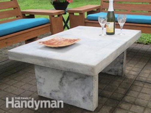 25 Best DIY Outdoor Furniture Ideas (with Free Plans) – an Outdoor Table with Quikrete Countertop an Outdoor Table with Quikrete Countertop