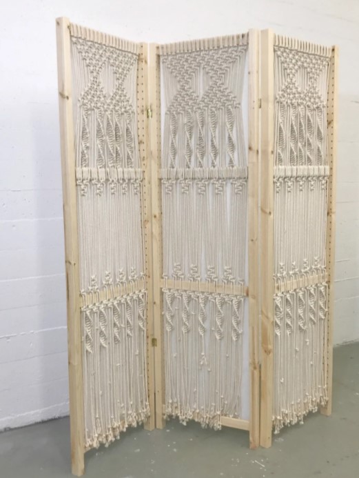 easy macrame folding screen