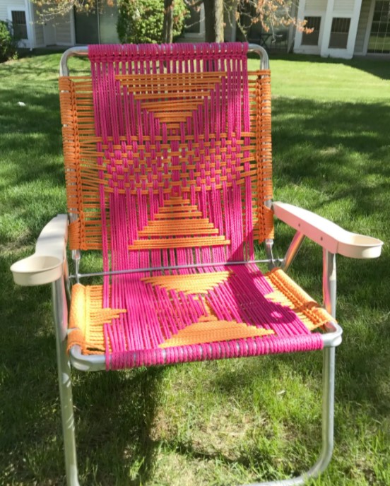 macrame lawn chair tutorial