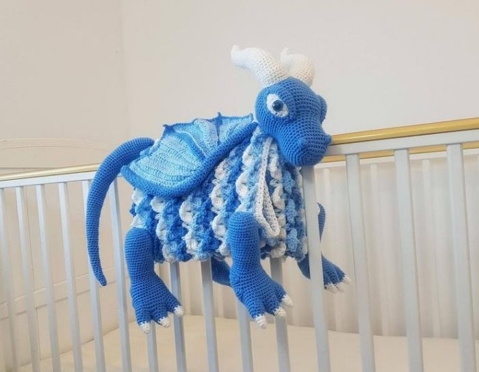 3in1 Ice Dragon Baby Blanket Crochet Pattern