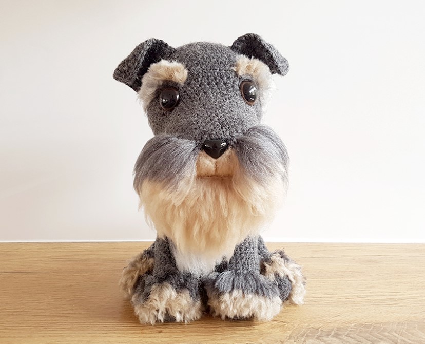 AMIGURUMI SCHNAUZER DOG WITH FUR