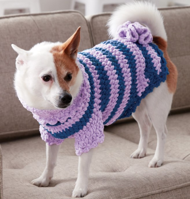 BERNAT POSH POOCH CROCHET DOG COAT