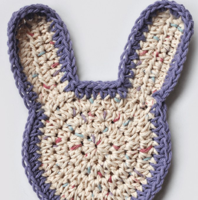 Crochet Easter Bunny Washcloth Pattern