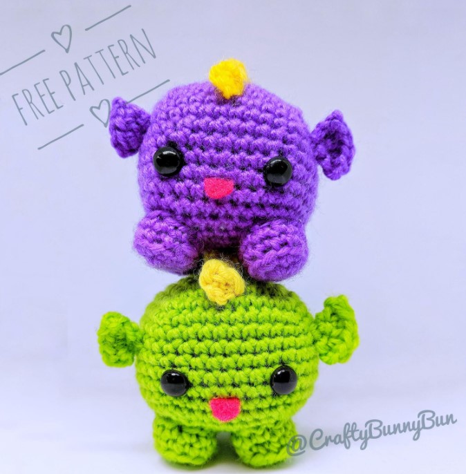 Cube Little Dragon Amigurumi Pattern