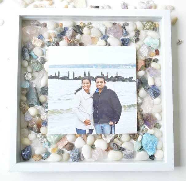 DIY Gemstones Picture frame Shadow