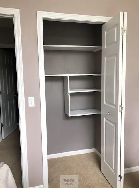 Easy Small Closet Shelves in a Weekend