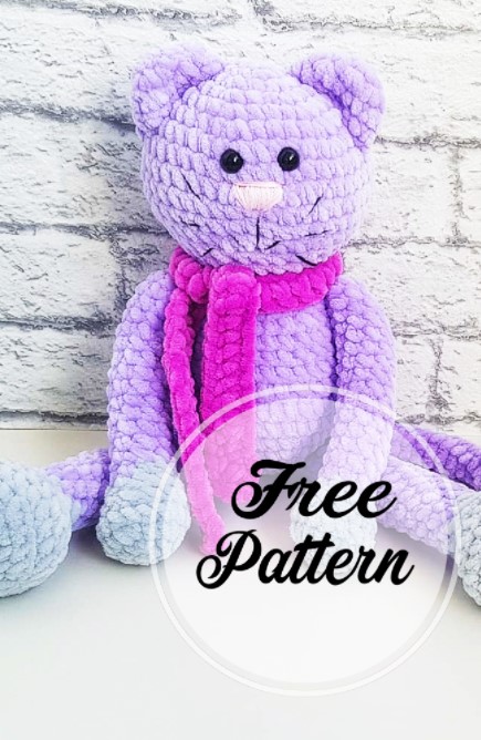 FREE AMIGURUMI PATTERN PURPLE CAT